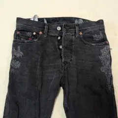 【美品】Diesel ダメージ加工 ブラックデニム ディーゼル