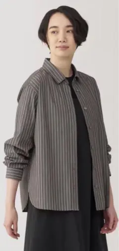 【新品未使用】レギュラーカラー長袖シャツ　洗いざらしブロード