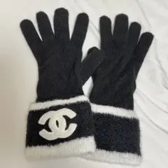 CHANEL】手袋 編み込みロゴ 黒 バイカラー ツートンカラー - メルカリ