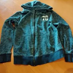 H&M キッズ ジップアップパーカー ブルー