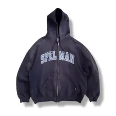 00s古着　OLDラッセル　スウェットパーカー　フルジップ　サンフェード