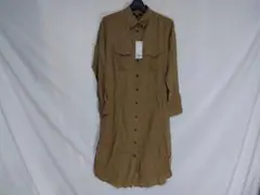 新品！UNIQLO ユニクロ テンセルロングシャツ　サイズM　シャツワンピース