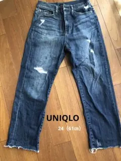 ユニクロ　UNIQLO ダメージジーンズ　24（61センチ）レディース