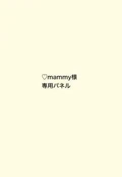 ♡mammy♡様 専用パネル