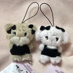 新品 mikko characters ブラックリボンマスコット キャミー ラテ