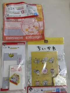 【3点セット】ちいかわ ラーメン 一番くじ H賞　ステーショナリー