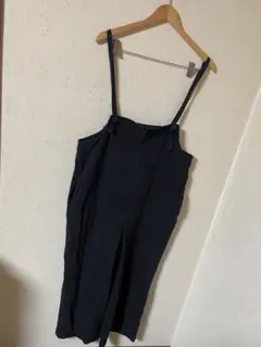 ブラックサロペット パンツ式ジッパー付き