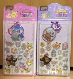 ♡新品♡韓国ポケモン　ボンボンキャンディステッカー　キーホルダーセットのサムネイル