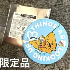 値下げ！新品未使用オーマイカフェミニ　羽田空港限定　ビッグ缶バッジ　プルート