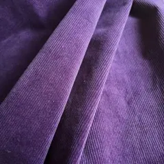 ストレッチコーデュロイ生地 2mm畝コットン グレープ幅140×100cm延長可