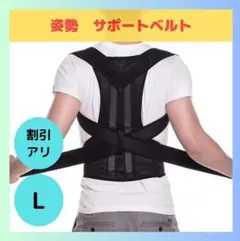 【限定2点】矯正ベルト L 黒 猫背 腰痛 肩凝り 背筋