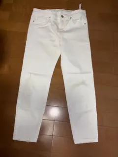 Stradivarius SKINNY ホワイトアンクルデニムダメージ加工のサムネイル