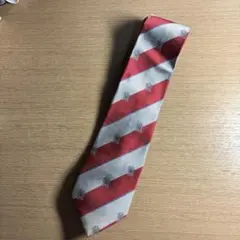 Stuart Kent 赤銀ストライプ ネクタイ
