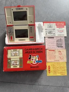 昭和レトロ　任天堂 ゲームウォッチ ミッキー&ドナルド箱 説明書付 アンティーク