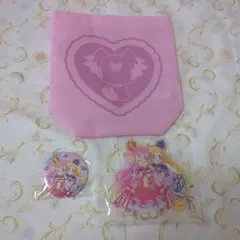 わんだふるぷりきゅあ！プリティ犬袋　袋＋アクリルスタンド＋缶バッジ