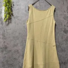 クレイサス　ノースリーブワンピース　膝上丈　チュニック　切り替え　フレア　M