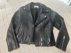 HAREレザーライダースジャケット ブラック