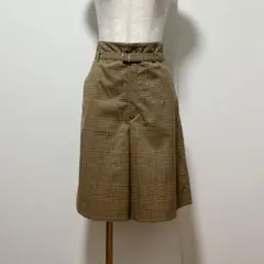 チェック柄 ベルト付きショートパンツ
