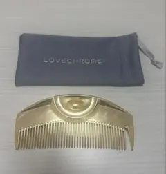 美品】LOVECHROME ゴールドコーム 収納ポーチ付き ラブクロム ツキ