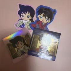 名探偵コナン ちぢませ隊ステッカーコレクション 工藤新一 毛利蘭 セット