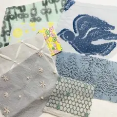 ミナペルホネン 水色系 はぎれ　8枚セット