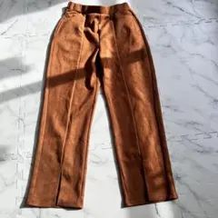 美品！秋冬大活躍！　ブラウン スエードカジュアルパンツ