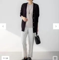 美品】 23区 カーディガン Vネック 金ボタン ワイドシルエット - メルカリ