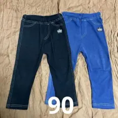 【BABYDOLL】ボトムス　黒　デニム90cm 2色セット