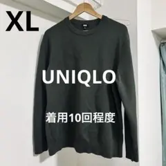 UNIQLO XL オリーブグリーン クルーネックニット