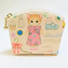 ◆ハンドメイド ポーチ ユキエモン ドレスメーカー yukiemon 猫 うさぎ