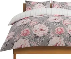 ニトリひもなしラクラク掛け布団カバー　ダブル( ピオニー D)&枕カバー2枚