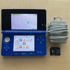 ニンテンドー3DS 本体 コバルトブルー 充電器 SDカード