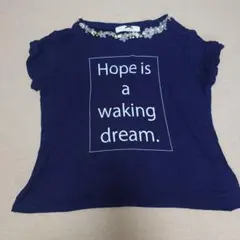 ビジュー　Tシャツ　ネイビー　シュープリームララのサムネイル