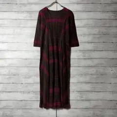 19AW プリーツプリーズ イッセイミヤケ ロングワンピース 長袖
