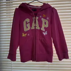 GAP ピンク ジップアップパーカー