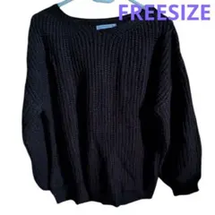 Ehyphen world gallery 黒ニットセーターFREESIZE