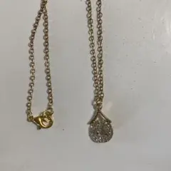 ゴールド ダイヤモンド風ペンダント ネックレス