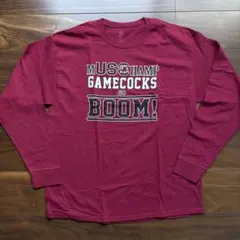Hanes GAMECOCKS 長袖Tシャツ バーガンディ メンズ XL