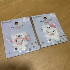 Hello Kitty & My Melody ワッペンシール 2個セット