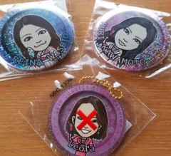 鷲尾伶菜 川本璃  オンラインブース缶バッジ グリッターキーホルダー