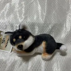 《値下げ》リアルマスコット　子犬うつぶせマスコット　ストラップ付き 約16cm