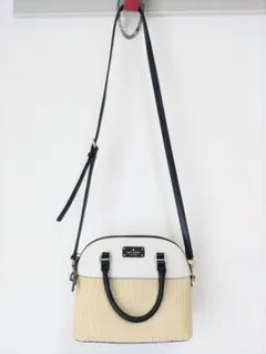 ケイトスペード かごバッグ ショルダーバッグ 2way ストロー 夏 ミニバッグ