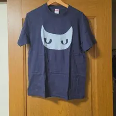 紺色Y-CATゴジラ山崎監督猫プリントＴシャツMネイビーグレー猫柄ネコ柄ねこ柄
