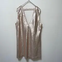 フォーエバー21 スパンコール　ベージュ　セクシー　ステージドレス　S 新品