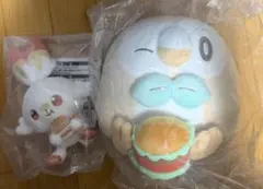 ポケピース 一番くじ モクロー ヒバニー ぬいぐるみ