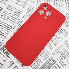 iPhone 14ProMax シリコンケース [01] レッド