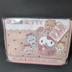 ハローキティいちご新聞645号コラボ大きなポッケ付きバスケット