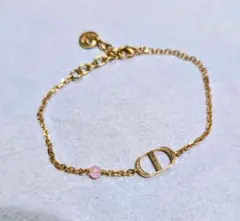 Christian Dior CDロゴ ブレスレット ゴールド ピンク