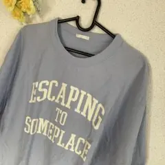 スウェットトップス　Tシャツ ライトブルー　GU Mサイズ