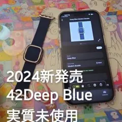新品新発売apple watch モダンバックル　ディープブルー　42　サイズm